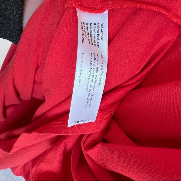 Eileen Fisher Red Viscose Sleeveless Shift Dress - Picture 3 of 9